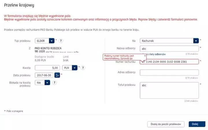Jak poprawnie wpisać numer konta przy przelewie zagranicznym?