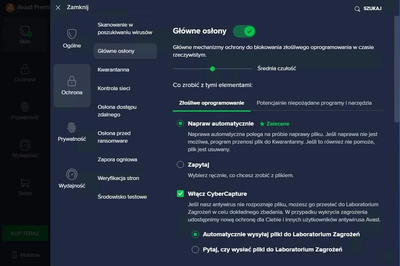 Funkcje Avasta w tle