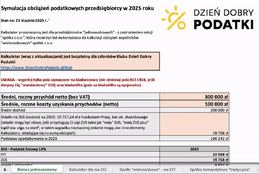 Kalkulator podatku od spadku