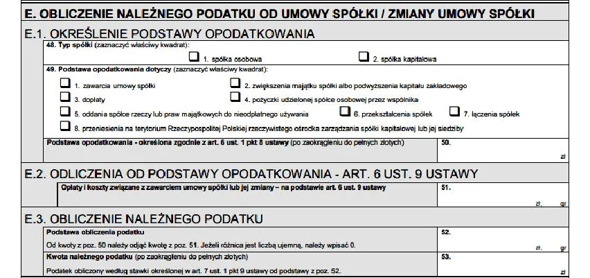 Obliczanie podatku skarbowego
