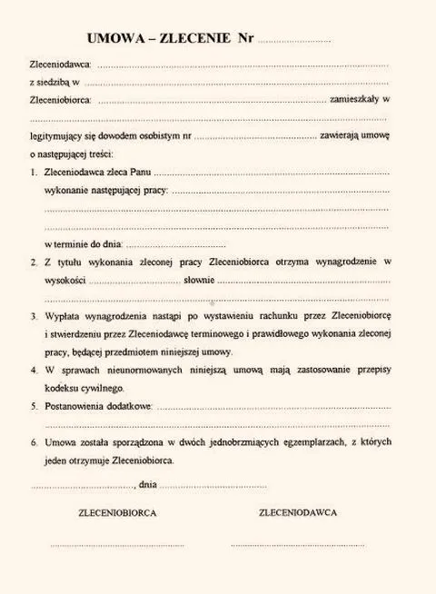 Obowiązki zleceniodawcy