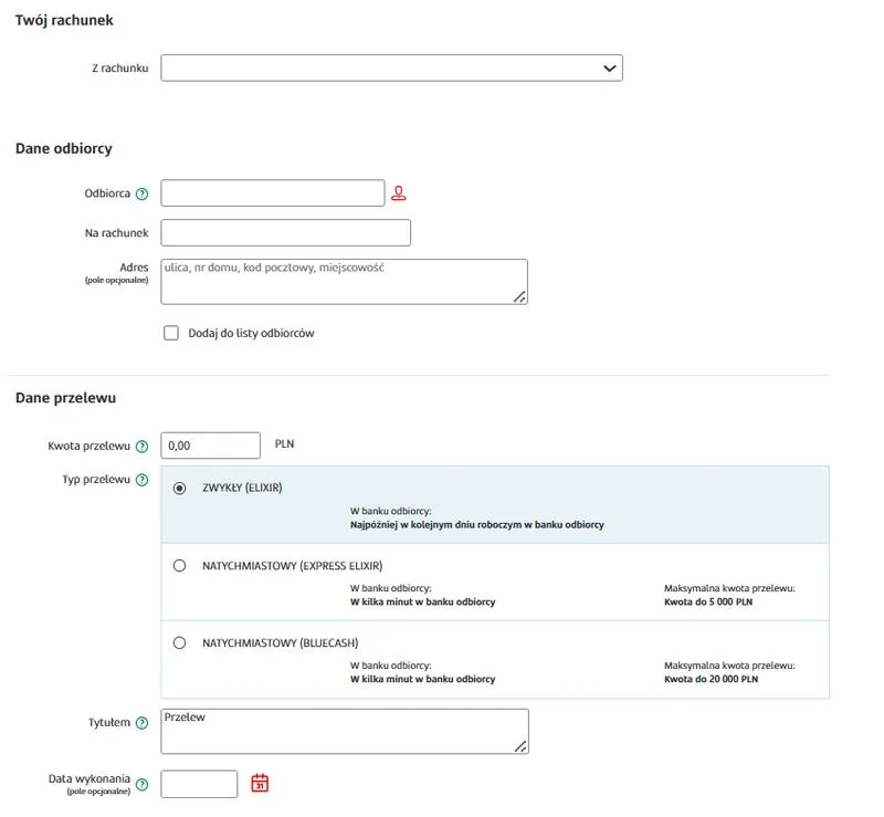 Potwierdzanie przelewu internetowego