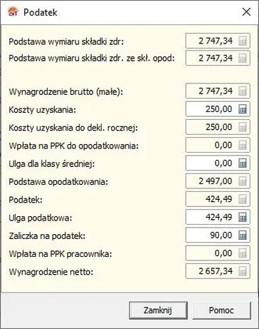 Symbol formularza podatkowego